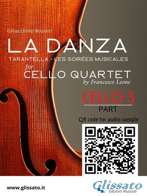cover image of Cello 3 part of "La Danza" tarantella by Rossini for Cello Quartet
